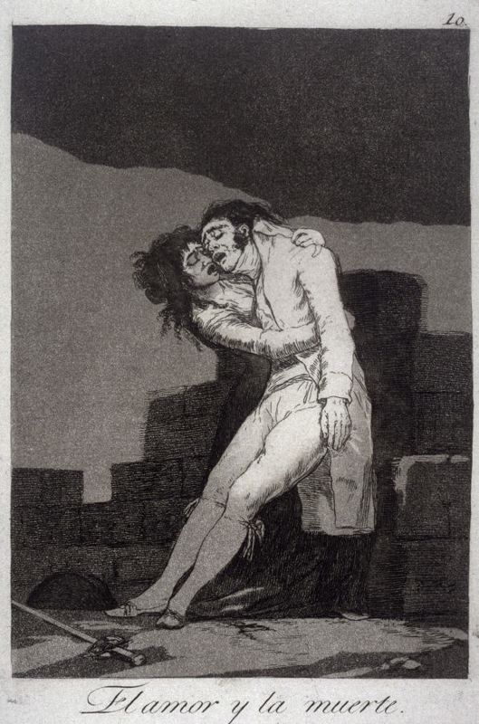 Schilderij van F. Goya: El Amor y la Muerte